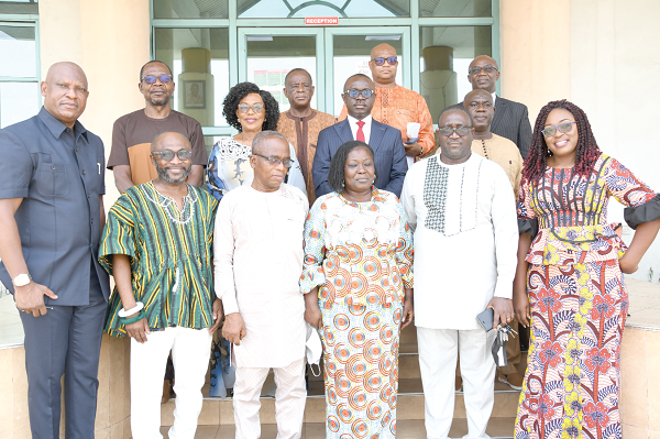 Members of the board of GCGL after the inauguration. Among them are Yaw Boadu-Ayeboafoh (3rd from left) and George Sarpong (2nd from right). Picture: EBOW HANSON 