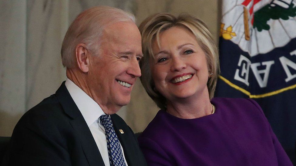 Joe Biden and Hillary Clinton in 2016