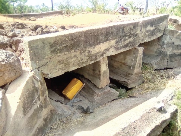 One of the broken down culverts on the Nakpali- Maa-Finaayili-Chichali road in the Zabzugu constituency