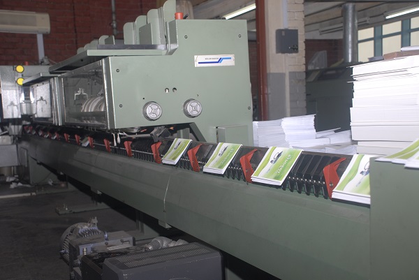 Textbooks being printed on a production line