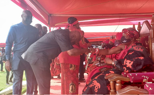 Oficials of the Lands Commission at the funeral of the late La Mantse, Nii Dr Kpobi Tettey-Tsuru III