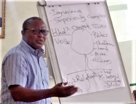 Rev. Father Thaddeus Kuusah, the Northern Regional Executive Secretary of the NPC, speaking at the event