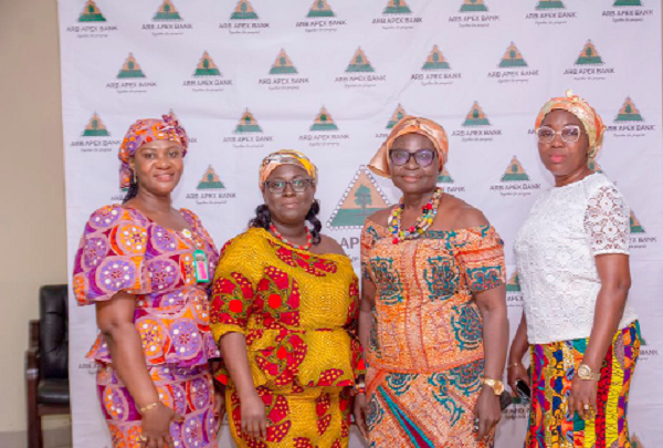 Comfort Owusu (2nd from right) with other women in the financial sector