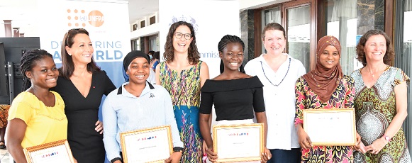 The Ambassadors and High Commissioners with Dorcas Arthur (left), Maish Ibrahim Mansodorah (2nd from left), Barikisu Ibrahim (3rd from left) and Feruzah Abdulai. Picture: EBOW HANSON 