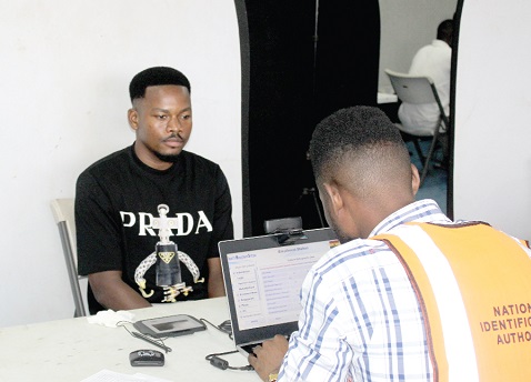 An applicant going through the  registration process. Picture: ERNEST KODZI