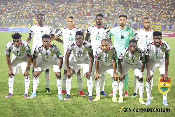 A line up of the Black Stars team