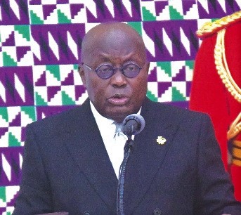 President Akufo-Addo delivering the message on the state of the natIon