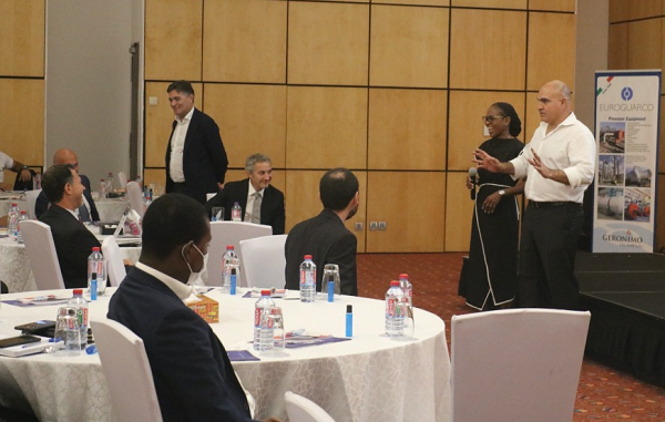 The Chairman of the GMEA Group, Mr Charles Laba explaining a point during the launch