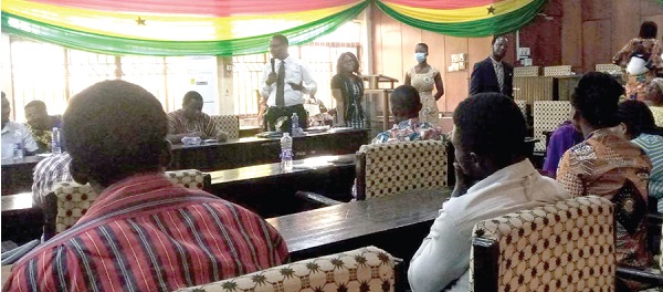 One of the youth parliamentarians making a contribution during the session