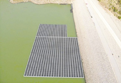 Bui Power Authority’s first hydro-solar hybrid generating system and floating solar PV. Credit: Bui Power Authority website