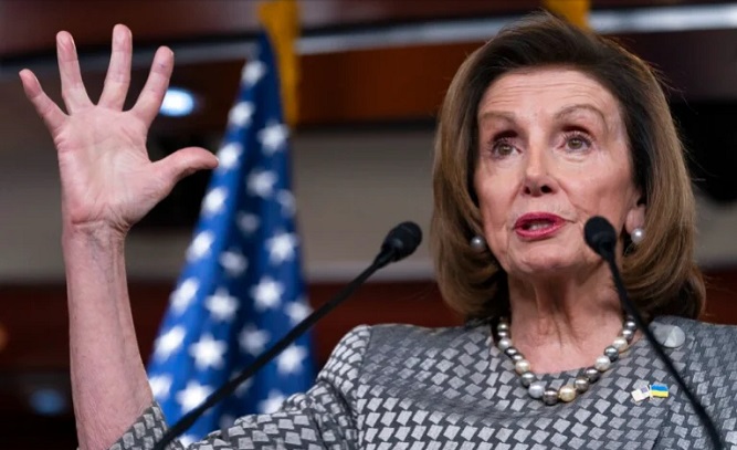 Speaker of the House Nancy Pelosi says US aid will help Ukraine defend ‘democracy for the world’
