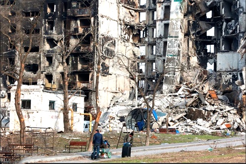 The devastation at Mariupol, Ukraine