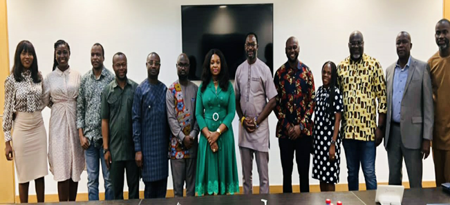 Officials of GIFEC and MTN Ghana after their meeting