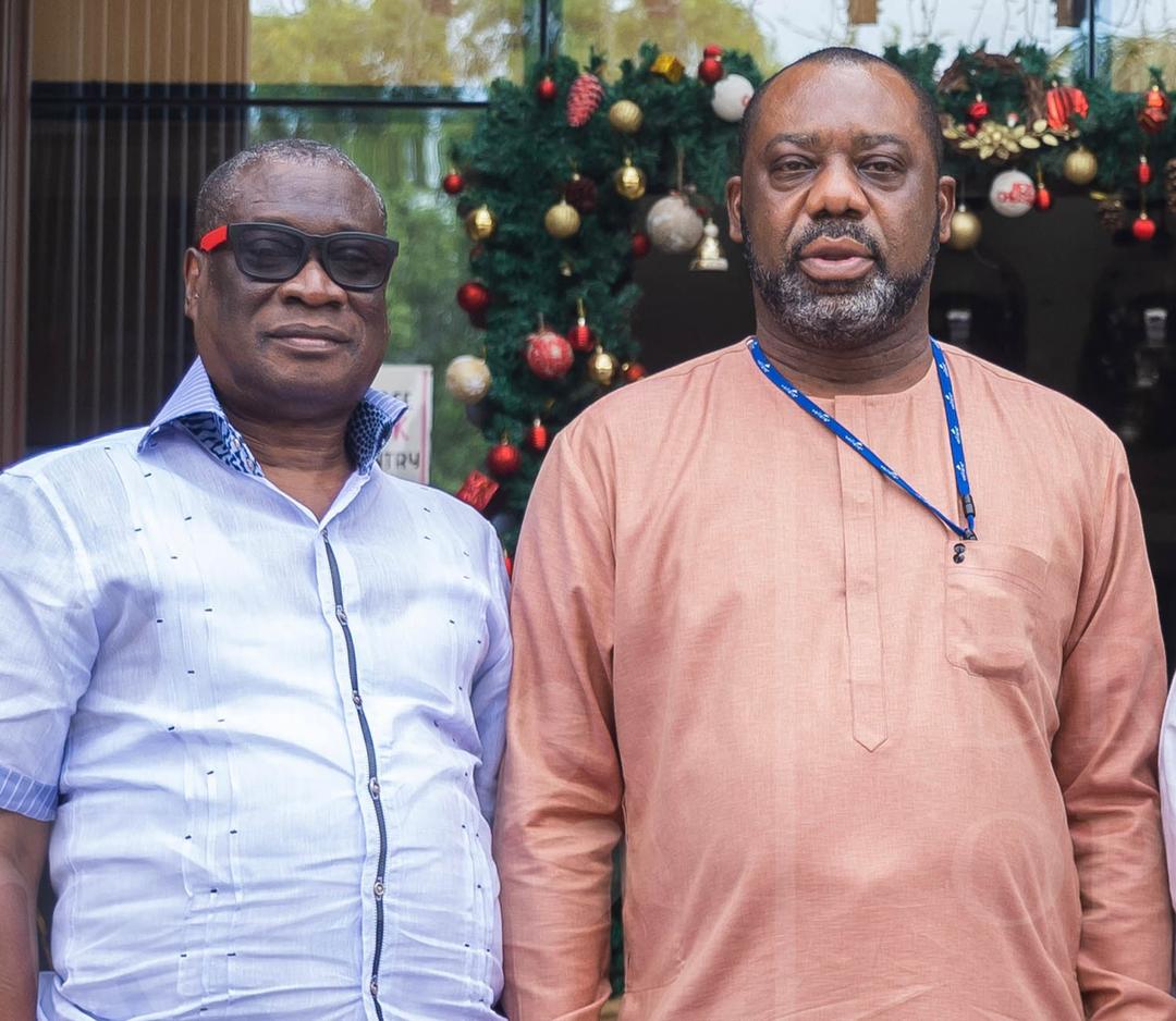Dr K.K. Sarpong (left), former Chief Executive Officer of the Ghana National Petroleum Corporation, with Dr Matthew Opoku, Energy Minister