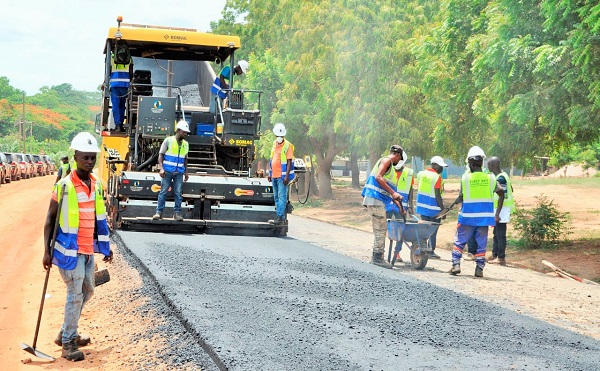 Work in progress at the Todome portion of the road