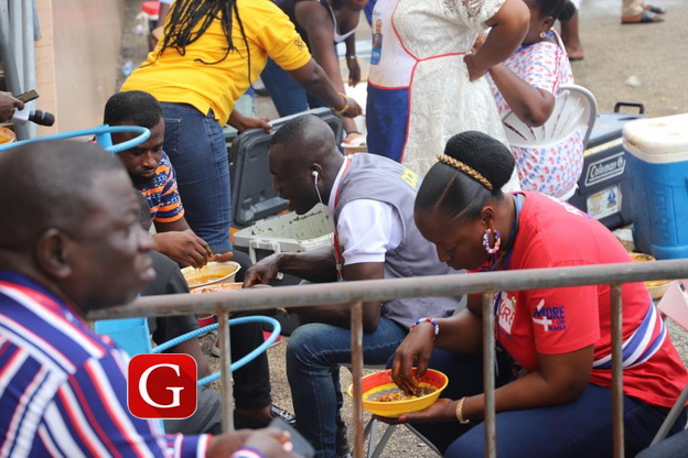 Media personnel and delegates alike 'sorting' themselves at the NPP regional delegates conference in Kumasi