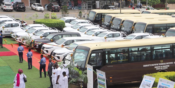 Some of the vehicles and buses. Pictures: SAMUEL TEI ADANO