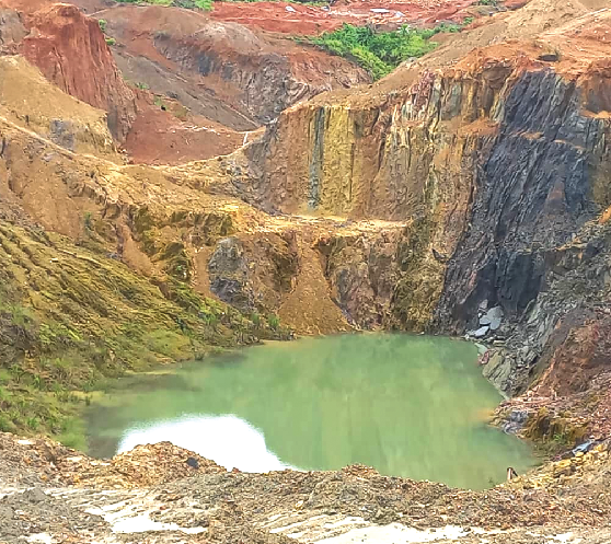  An unreclaimed galamsey pit
