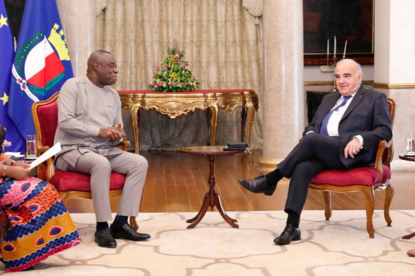 Maltese President George Vella (right) interacting with Dr Mohammed Ibrahim Awal
