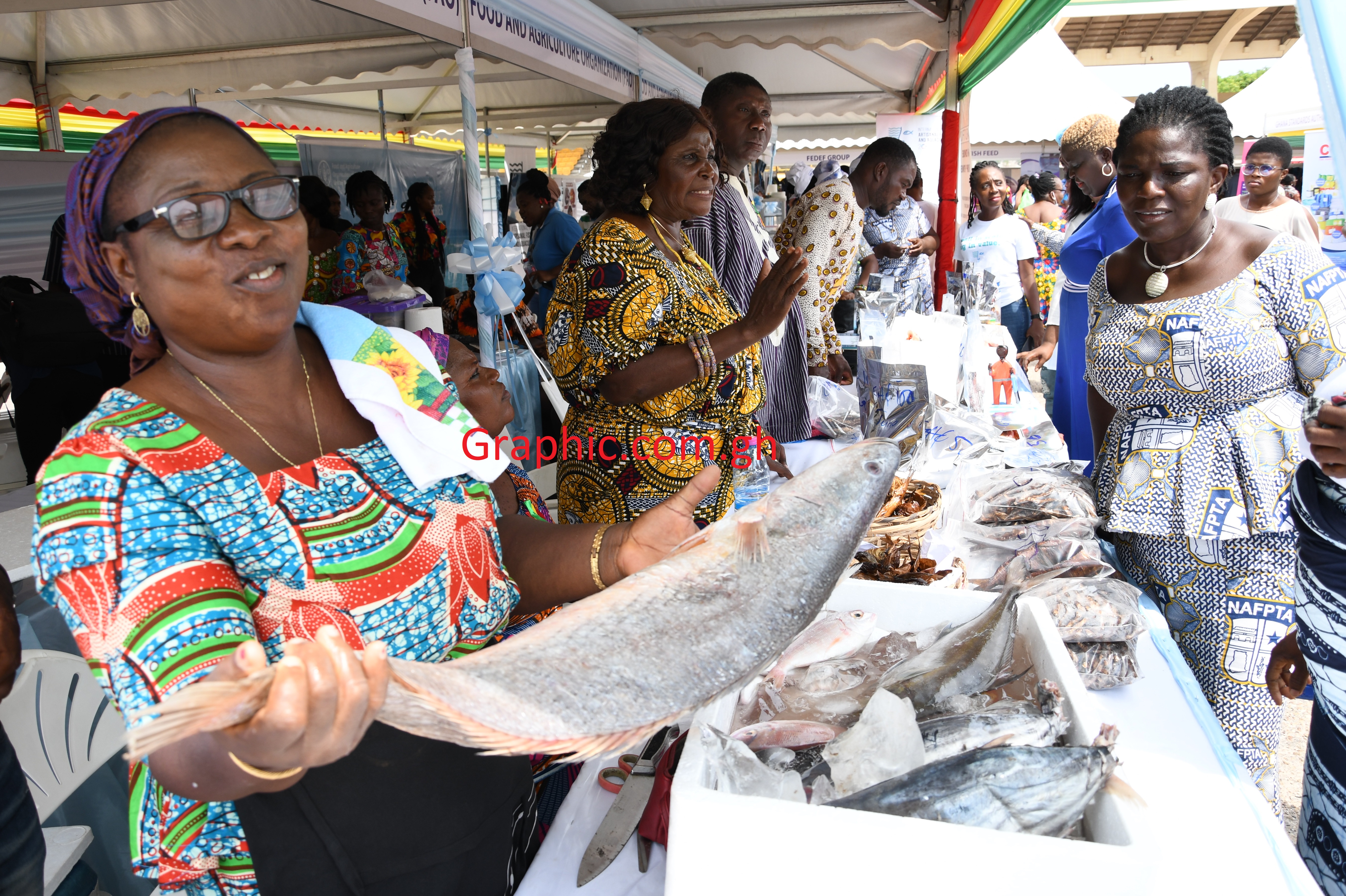 Flashback: Some fish processors displaying their fish during the exhibition at the fish festival. Picture: EBOW HANSON