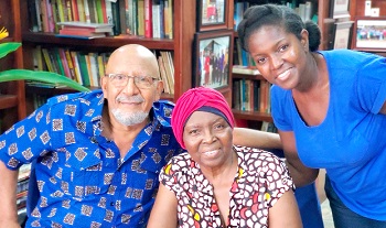 The writer with Auntie Emma and Ewuraesi