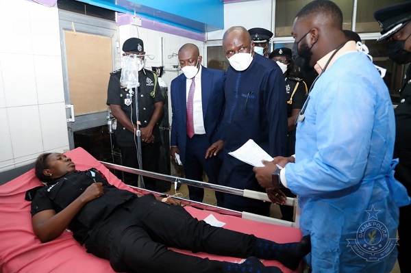 Arise Ghana Demo: Interior Minister visits 15 injured Police officers (PHOTOS)