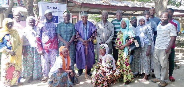 Phanuel Yawson (right) with Group Farmers