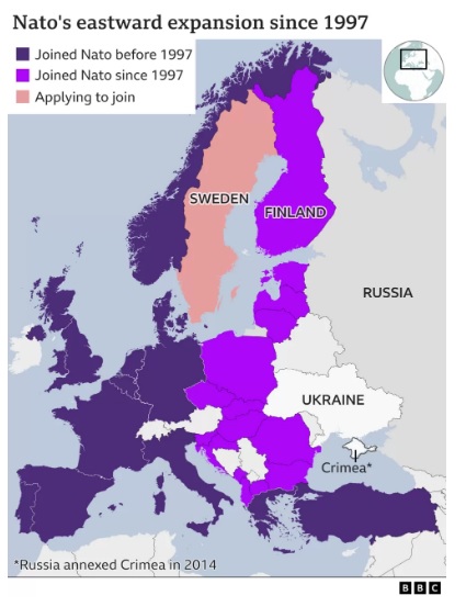 Nato's border with Russia doubles as Finland joins