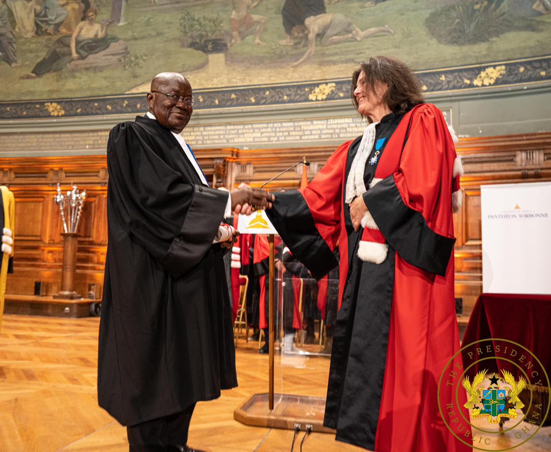 President Akufo-Addo receives honorary doctorate degree from Sorbonne University