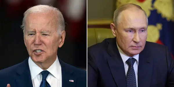 Joe Biden (left) and Vladimir Putin