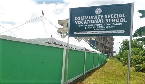 The painted wall of the Kotei-Deduako Special Community School 