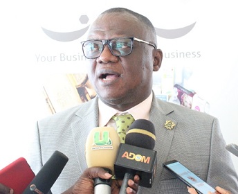 Mr Clement Osei-Amoako, the National President of Ghana National Chamber of Commerce and Industry addressing the press during an interview session. 