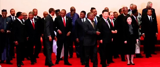Xi Jinping, President of China, with African presidents at FOCAC 2018