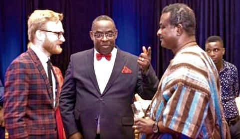 Dr Karl Laryea (middle), Chief Executive Officer of Knights a.s. of the Czech Republic, interacting with Matej Denk (left), Deputy Head of Mission of the Embassy of the Czech Republic in Accra, and George Kweku Ricketts-Hagan (right), a former Deputy Minister of Trade and Industry