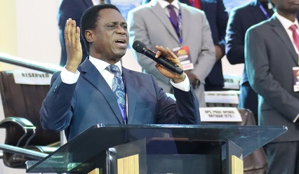 Apostle Eric Nyamekye, Chairman, Church of Pentecost, addressing the All Ministers Conference. Picture: ELVIS NII NOI DOWUONA