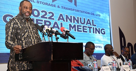 Dr Matthew Opoku Prempeh, Minister of Energy, delivering his address at the BOST 2021 Annual General Meeting. Picture: EBOW HANSON