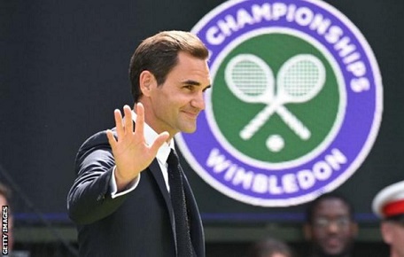Federer, unable to play because of injury, was part of the Wimbledon's celebrations for the centenary of Centre Court in July