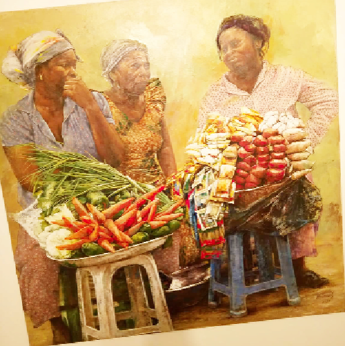 The exhibition showcases a fascinating insight into unadulterated Ghanaian market culture