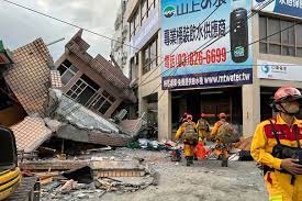 Taiwan earthquake: Trains derailed and buildings collapse as island shakes