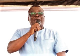 Semekor Kwaku Fiadzo, a Deputy Chief Fire Officer, speaking at the launch