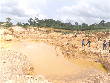 A farm land located at Wassa Anankor destroyed by galamsey