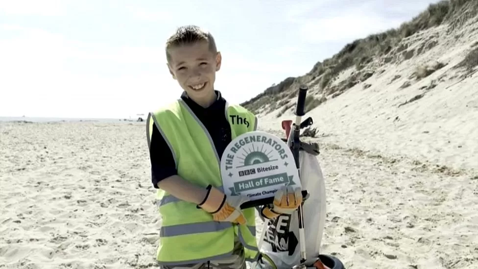 Theo, 9, wins BBC award for battle against litter on Hemsby beach