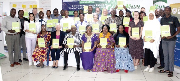 Mahama Asei Seina (seated 3rd from left), a Deputy Minister of Health, with Dr Caroline Reindorf Amissah (seated right), Deputy Chief Executive, Mental Health Authority, and Dr Olivia Agyekumwaa Boateng (seated 2nd from right), Head of Tobacco &amp; Substance Abuse Department, Food &amp; Drugs Authority. With them are other dignitaries and participants. Picture: ERNEST KODZI