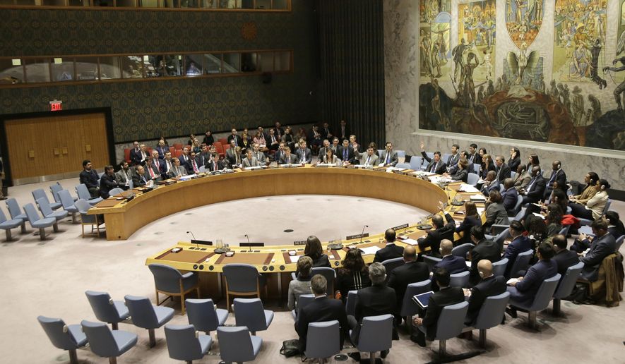 Russia runs the UN Security Council this month.