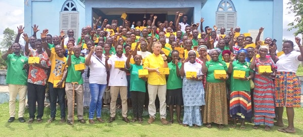 •The farmers after the training
