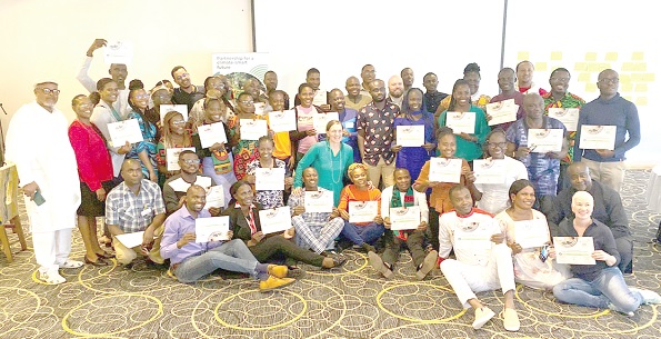 • Participants in the AICCRA Spring School on climate change and agriculture held in Cape Town, South Africa 
