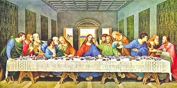  A depiction of Jesus and His disciples enjoying the Passover feast — Easter