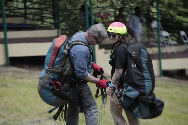 Paragliding pilots from different countries have come to fly people at the Kwahu Easter festival
