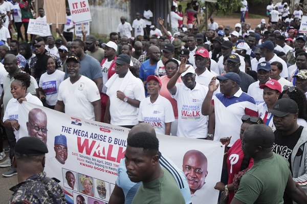 Participants at the health walk