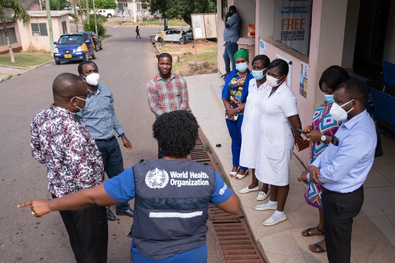 WHO support to Ghana include offering technical and financial support in building a resilient health system that is capable of withstanding shocks.